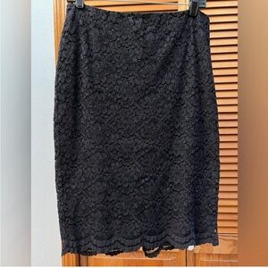 LAST CHANCE Worthington Black Lace Pencil Pinup Bodycon Skirt Size 10